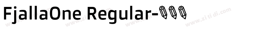 FjallaOne Regular字体转换